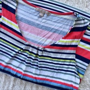 Banana Republic striped cotton tank top size small
